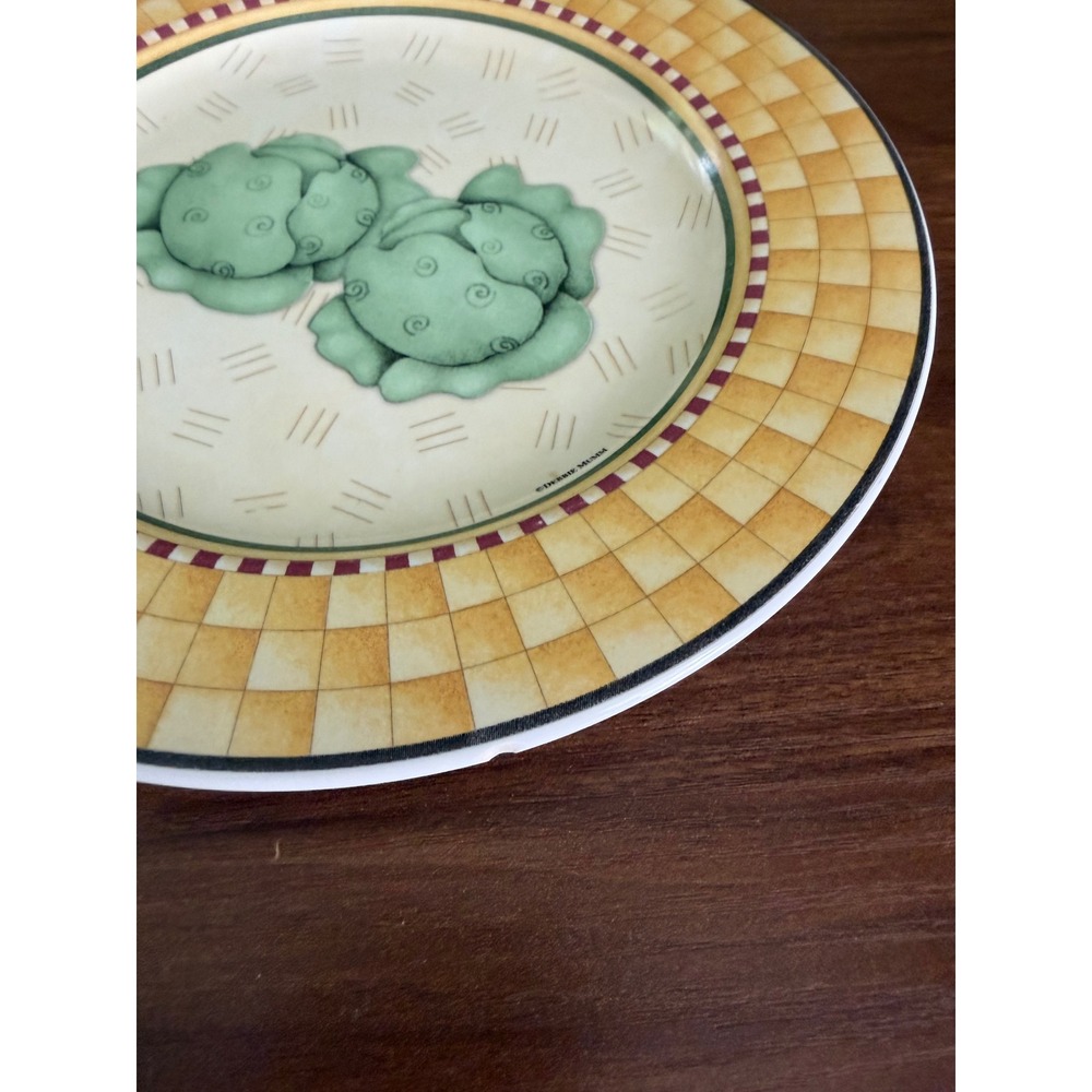 Debbie Mumm Blue Ribbon Salad Plates Set of 4 Sakura Vegetable Plates - Picture 8 of 11